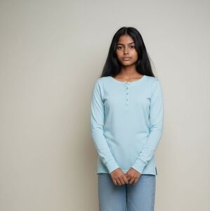 Gilligan & O'Malley Blue Long Sleeve Sleepwear Top Size Small